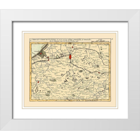 Brugge Environs Belgium - Robert 1748  White Modern Wood Framed Art Print with Double Matting by Robert