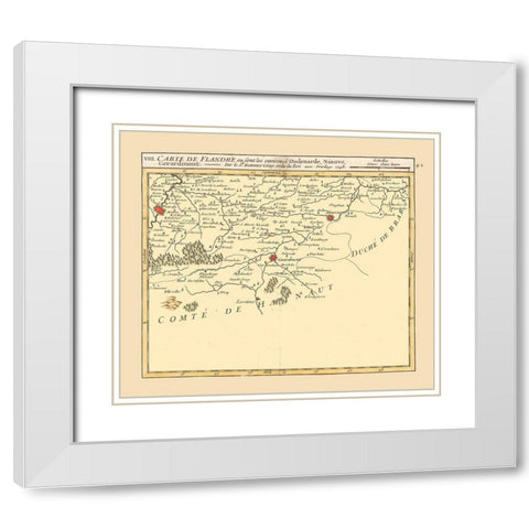 Oudenaarde Belgium - Robert 1748  White Modern Wood Framed Art Print with Double Matting by Robert