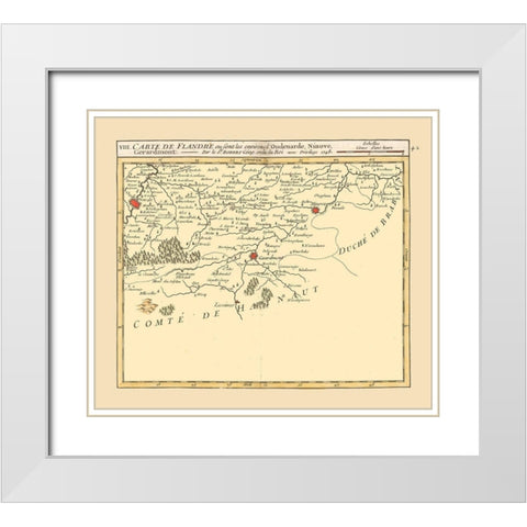 Oudenaarde Belgium - Robert 1748  White Modern Wood Framed Art Print with Double Matting by Robert