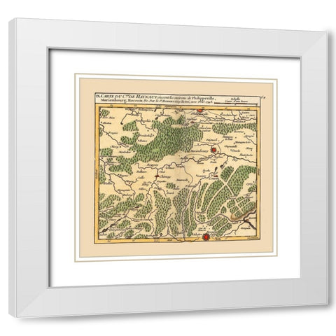 Philippeville Belgium - Robert 1748  White Modern Wood Framed Art Print with Double Matting by Robert