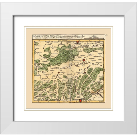 Philippeville Belgium - Robert 1748  White Modern Wood Framed Art Print with Double Matting by Robert