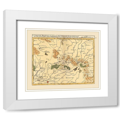 Herentals Environs Belgium - Robert 1748  White Modern Wood Framed Art Print with Double Matting by Robert