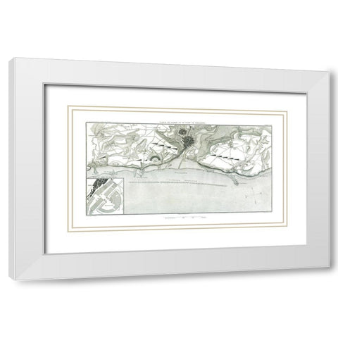 Boulogne-sur-Mer, Basin and Camp France White Modern Wood Framed Art Print with Double Matting by Unknown