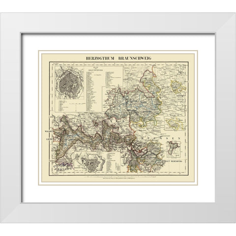 Braunschweig Wolfenbuttel Regions Germany White Modern Wood Framed Art Print with Double Matting by Gotthard