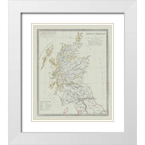 Ancient Britain Terrain United Kingdom White Modern Wood Framed Art Print with Double Matting by Baldwin