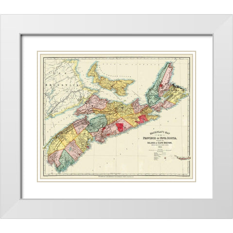 Nova Scotia Island of Cape Breton Canada White Modern Wood Framed Art Print with Double Matting by Mackinlay