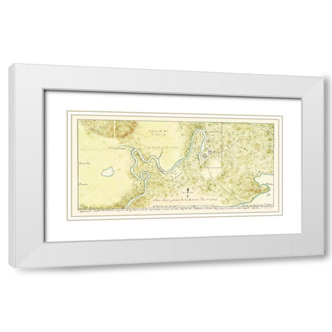 River of Prairies Black River Quebec Canada - 1735 White Modern Wood Framed Art Print with Double Matting by Unknown