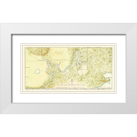 River of Prairies Black River Quebec Canada - 1735 White Modern Wood Framed Art Print with Double Matting by Unknown