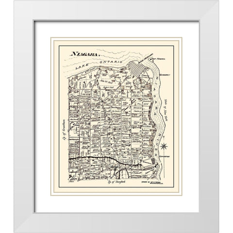 Niagara on Lake Ontario Landowner Canada White Modern Wood Framed Art Print with Double Matting by Tench