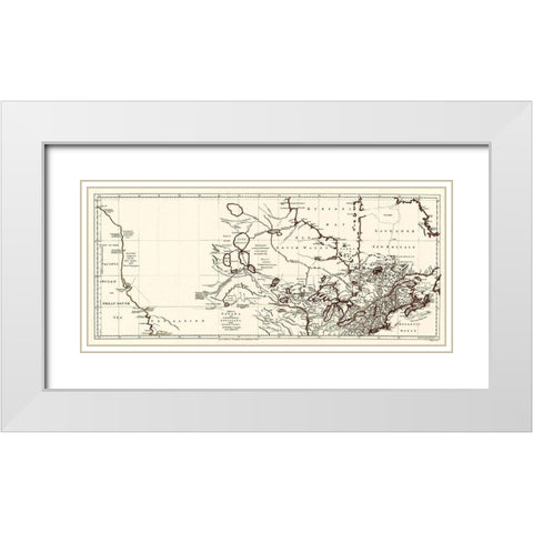 North Part Louisiana United States Canada White Modern Wood Framed Art Print with Double Matting by Jeffreys