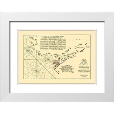 Halifax Harbor Nova Scotia Canada - Jeffreys 1759 White Modern Wood Framed Art Print with Double Matting by Jeffreys