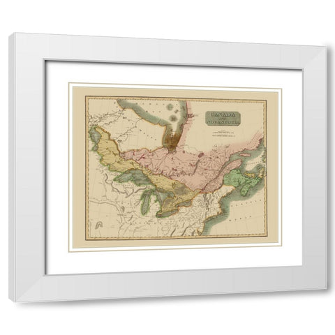 Nova Scotia Canada - Thomson 1817 White Modern Wood Framed Art Print with Double Matting by Thomson
