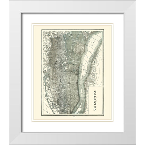 Asia Calcutta India - Rathbun 1893 White Modern Wood Framed Art Print with Double Matting by Rathbun