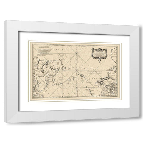 Canada Northern United States White Modern Wood Framed Art Print with Double Matting by Societe Royale De Loudres