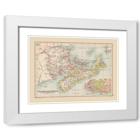 Nova Scotia New Brunswick Canada - Bartholomew White Modern Wood Framed Art Print with Double Matting by Bartholomew