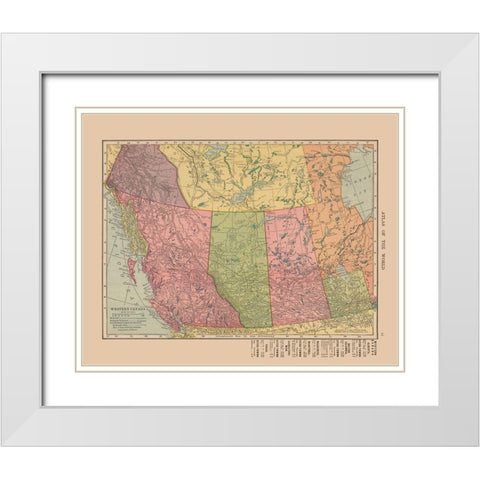 Western Canada - Hammond 1910 White Modern Wood Framed Art Print with Double Matting by Hammond