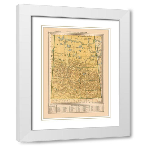 Saskatchewan Canada - Reynold 1921 White Modern Wood Framed Art Print with Double Matting by Reynold