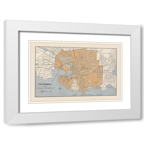 Victoria Canada - Chalifour 1915 White Modern Wood Framed Art Print with Double Matting by Chalifour
