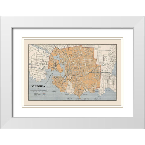 Victoria Canada - Chalifour 1915 White Modern Wood Framed Art Print with Double Matting by Chalifour