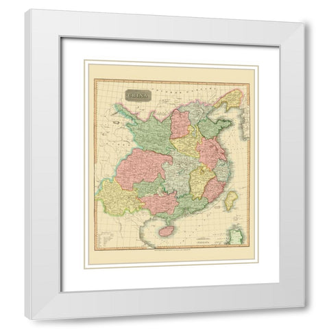 China - Thomson 1815 White Modern Wood Framed Art Print with Double Matting by Thomson
