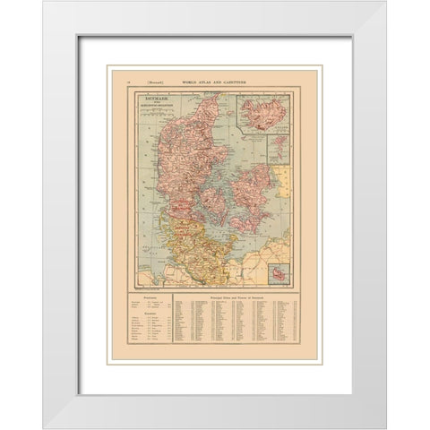 Schleswig Holstein Germany Denmark - Reynold 1921 White Modern Wood Framed Art Print with Double Matting by Reynold