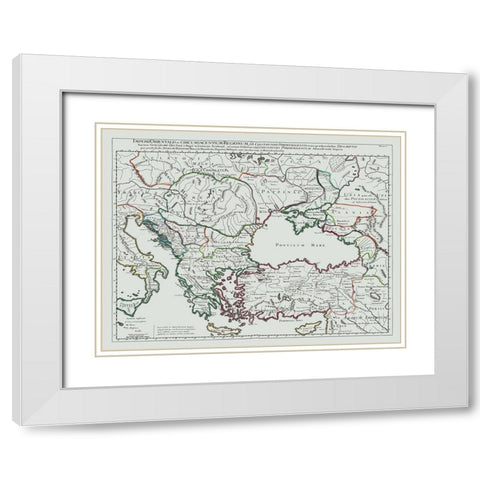 Eastern Empires France Italy North Macedonia White Modern Wood Framed Art Print with Double Matting by De L''isle