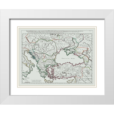 Eastern Empires France Italy North Macedonia White Modern Wood Framed Art Print with Double Matting by De L''isle