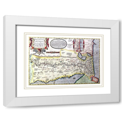 Africa Ancient Egypt - Ortelius 1570 White Modern Wood Framed Art Print with Double Matting by Ortelius