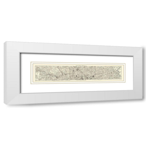 London England Central Section 2 - Bartholomew White Modern Wood Framed Art Print with Double Matting by Bartholomew