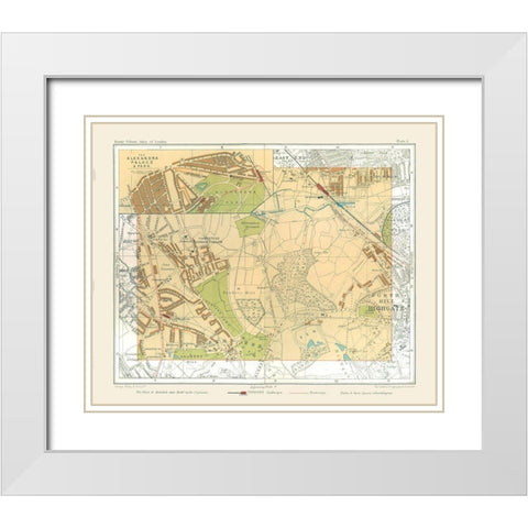 Alexandra Palace England - Philip 1904 White Modern Wood Framed Art Print with Double Matting by Philip