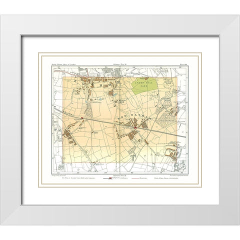New Eltham London England - Philip 1904 White Modern Wood Framed Art Print with Double Matting by Philip