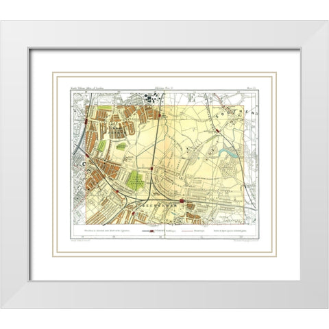 Sydenham Beckenham London England - Philip 1904 White Modern Wood Framed Art Print with Double Matting by Philip