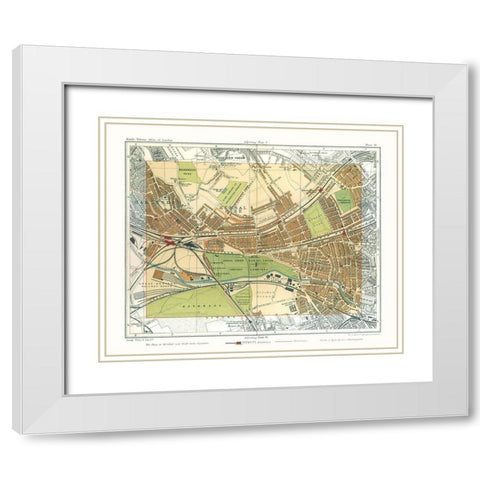 Kensal Green London England - Philip 1904 White Modern Wood Framed Art Print with Double Matting by Philip