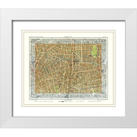 Hoxton London England - Philip 1904 White Modern Wood Framed Art Print with Double Matting by Philip