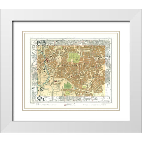West Ham London England - Philip 1904 White Modern Wood Framed Art Print with Double Matting by Philip