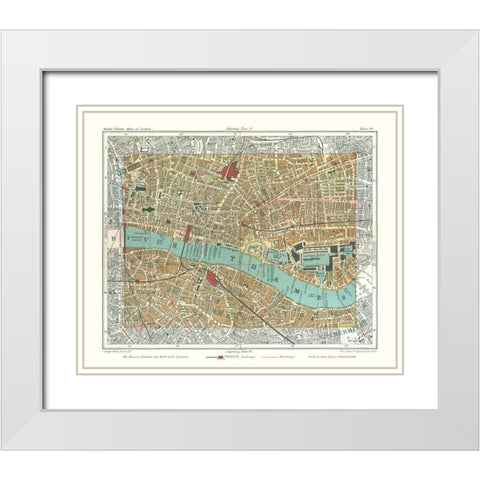 Tower of London England - Philip 1904 White Modern Wood Framed Art Print with Double Matting by Philip