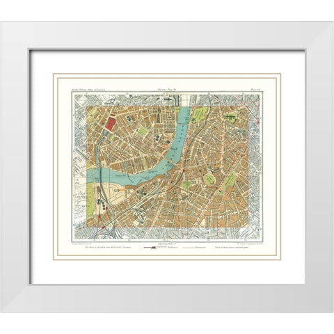 Lambeth London England - Philip 1904 White Modern Wood Framed Art Print with Double Matting by Philip