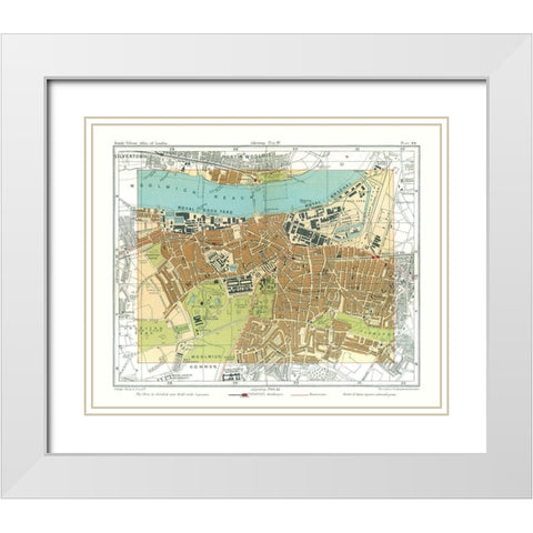Woolwich London England - Philip 1904 White Modern Wood Framed Art Print with Double Matting by Philip