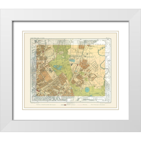 Old Great Britain Wanstead London England White Modern Wood Framed Art Print with Double Matting by Philip