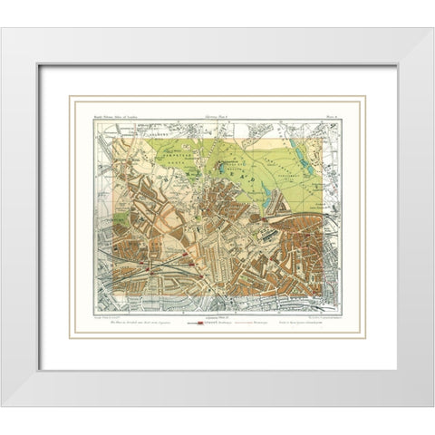 Hampstead London England - Philip 1904 White Modern Wood Framed Art Print with Double Matting by Philip