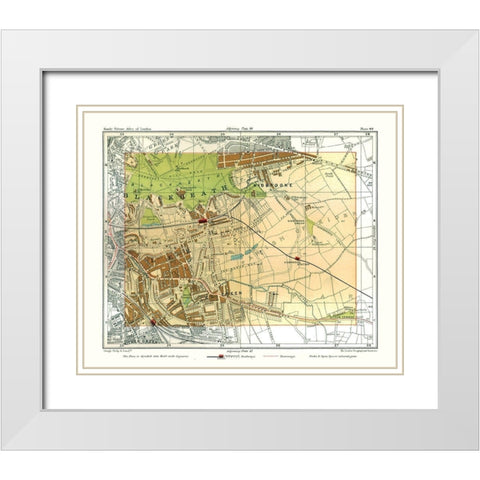 Blackheath London England - Philip 1904 White Modern Wood Framed Art Print with Double Matting by Philip