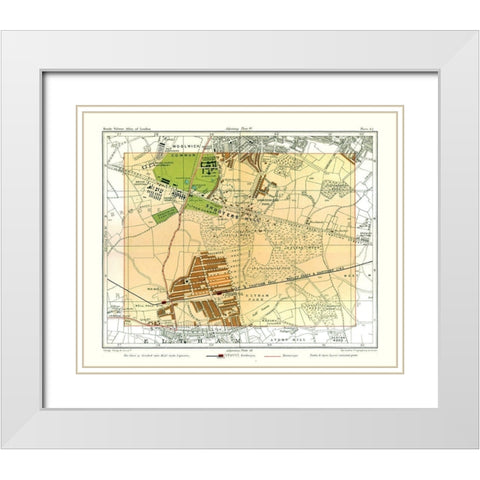 Shooters Hill London England - Philip 1904 White Modern Wood Framed Art Print with Double Matting by Philip