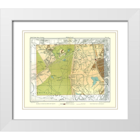 Wimbledon Park London England - Philip 1904 White Modern Wood Framed Art Print with Double Matting by Philip