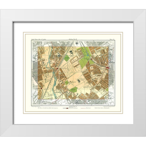 Wandsworth Common London England - Philip 1904 White Modern Wood Framed Art Print with Double Matting by Philip