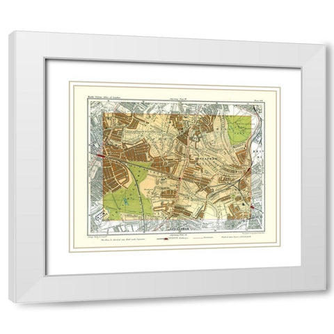 Tooting Commons London England - Philip 1904 White Modern Wood Framed Art Print with Double Matting by Philip