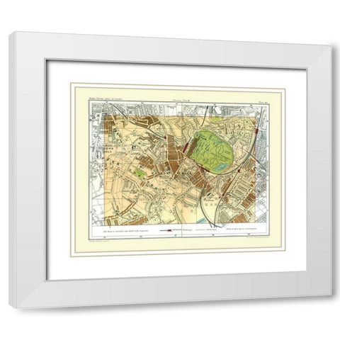 Crystal Palace London England - Philip 1904 White Modern Wood Framed Art Print with Double Matting by Philip