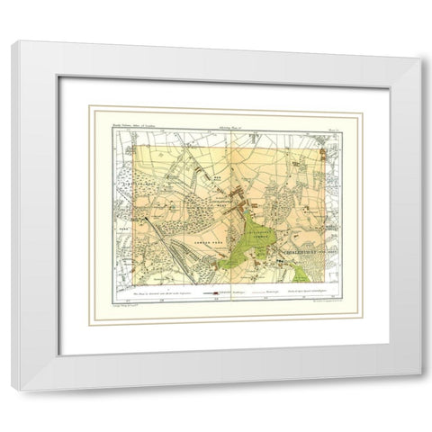 Chislehurst London England - Philip 1904 White Modern Wood Framed Art Print with Double Matting by Philip