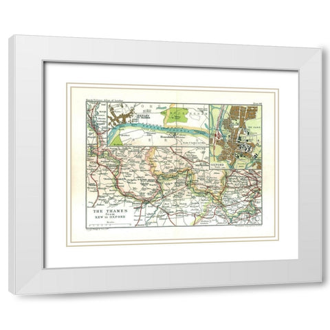 River Thames London England - Philip 1904 White Modern Wood Framed Art Print with Double Matting by Philip