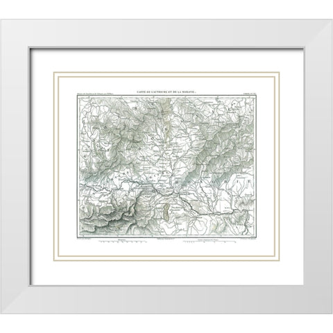 Moravia Austria Europe - Thiers 1866 White Modern Wood Framed Art Print with Double Matting by Thiers