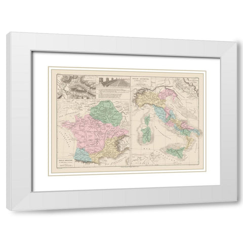 Ancient France Italy Belgium Punic Wars Europe White Modern Wood Framed Art Print with Double Matting by Drioux